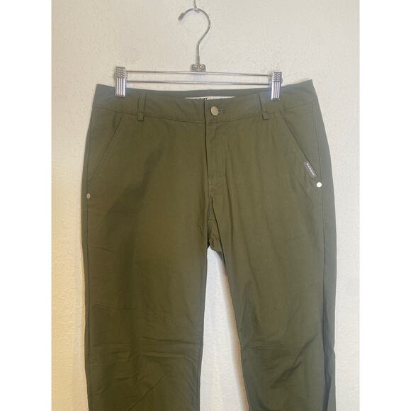 Mammut Olive Green Women’s Jogger Pants EUC Sz 8 Woven Cotton Outdoor Pockets - Picture 2 of 14